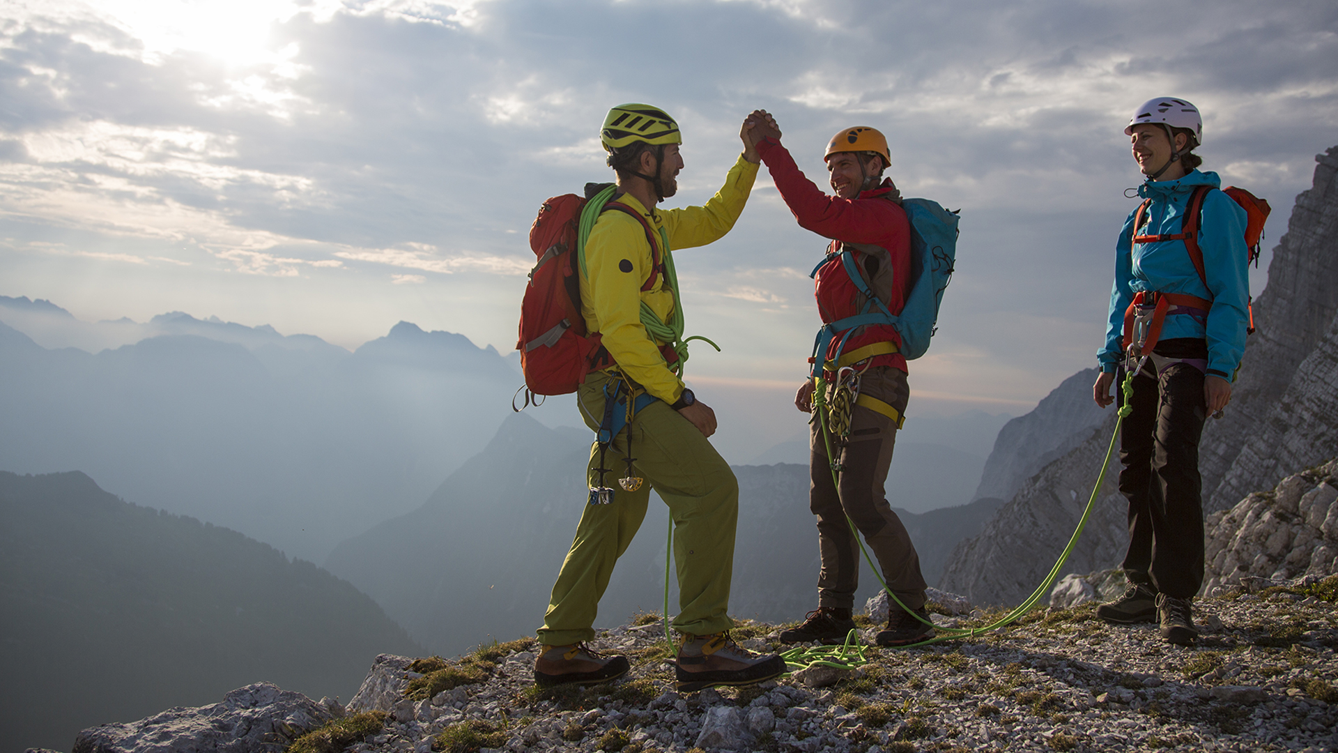 reaching the top of the mountain